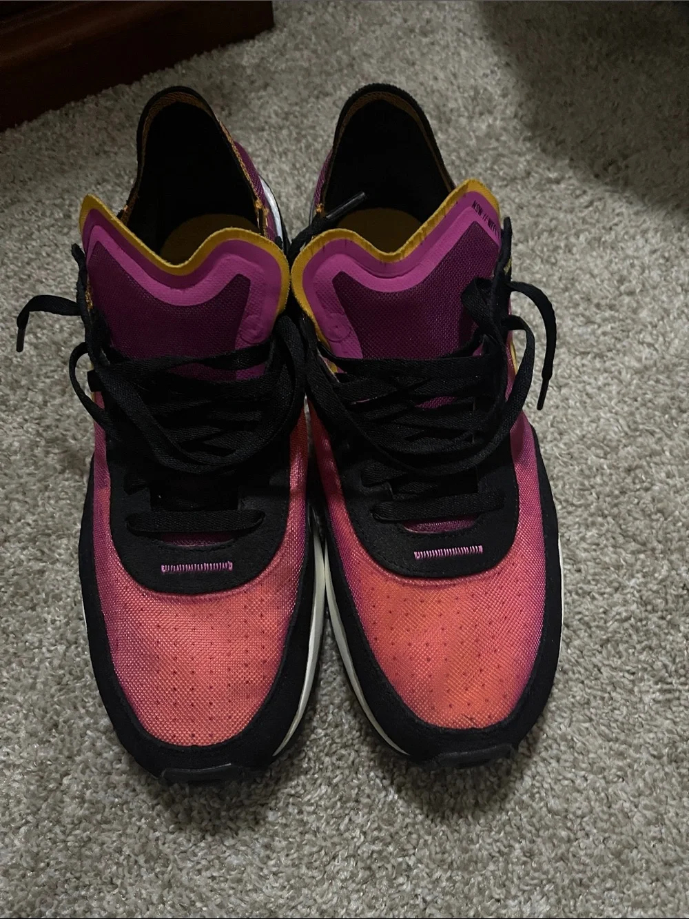 Nike Women’s Pink and Yellow Low-Top Sneakers